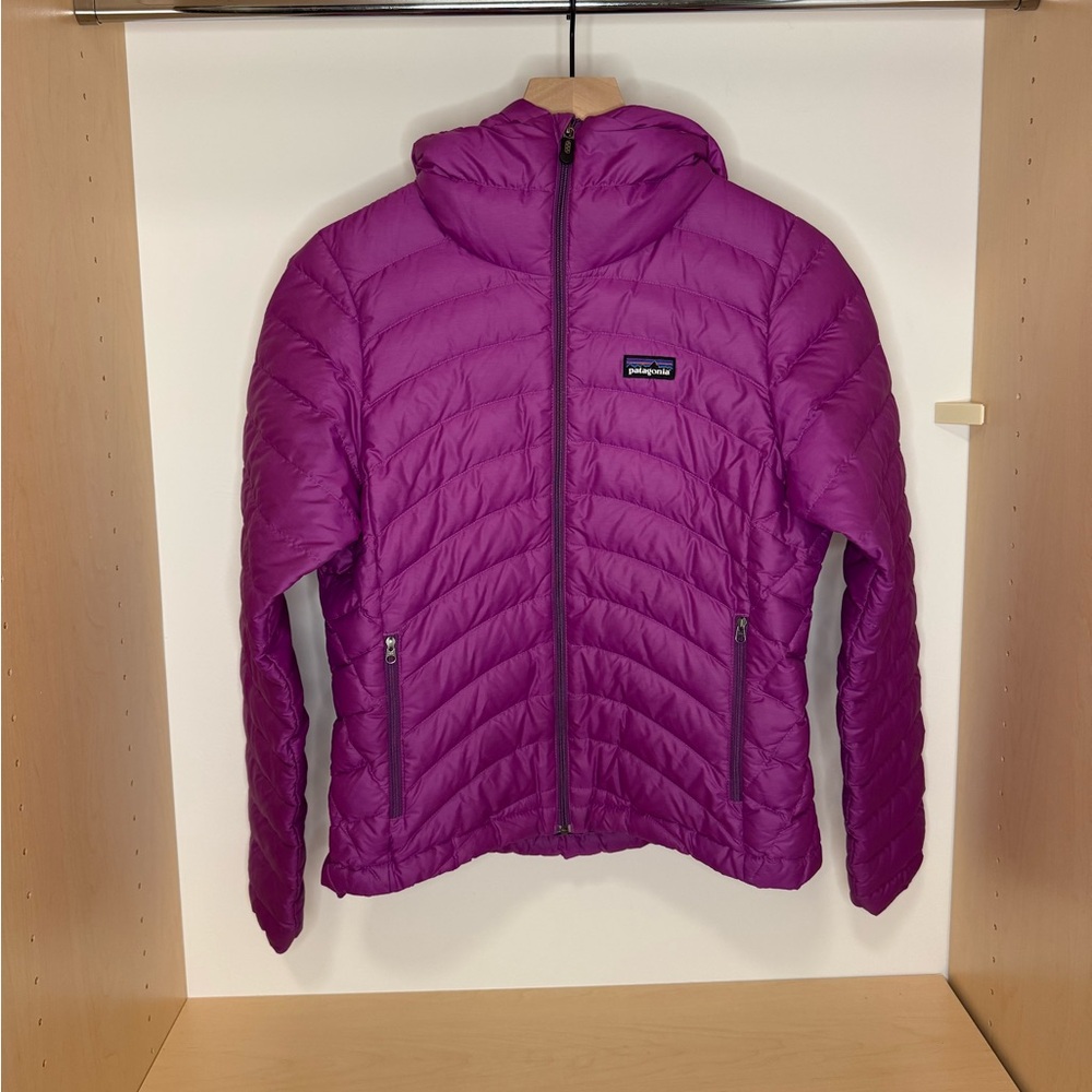 9/10 CONDITION PATAGONIA DOWN SWEATER HOODY STY84710 PINK WOMENS SMALL